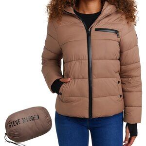 Lightweight Packable Puffer Jacket Hooded Quilted Winter Coat Chic